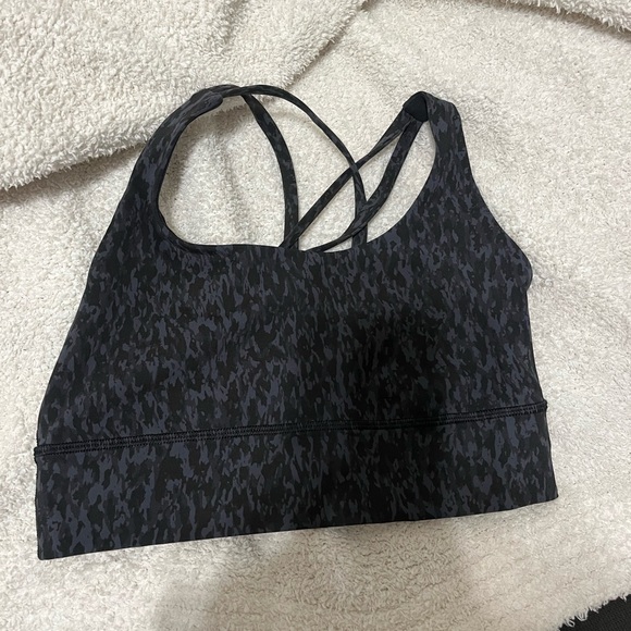 lululemon athletica Other - Lululemon Athletica Black Patterned Energy Bra - 6